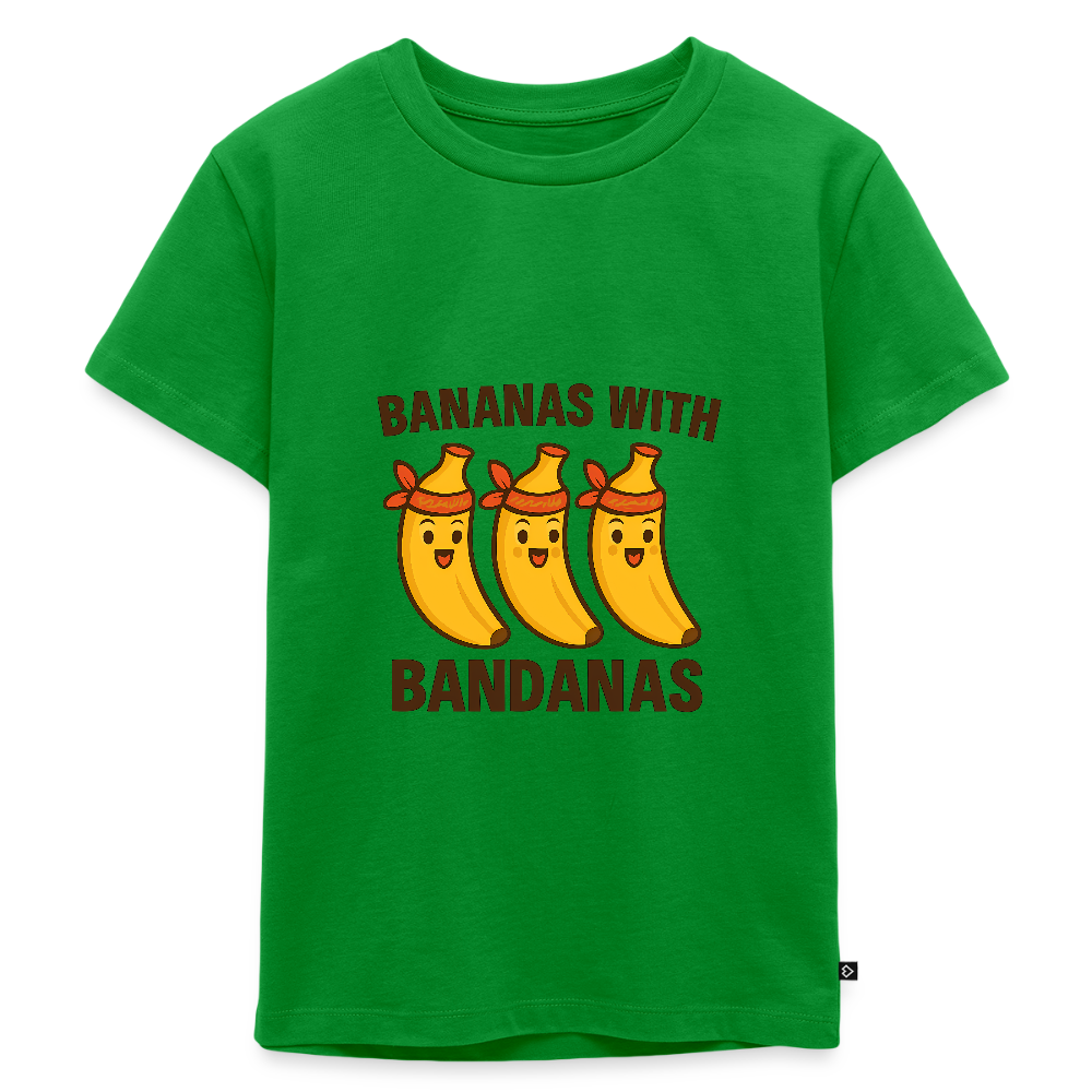 Kinder Premium T-Shirt „ Bananas with Bandanas" - Grün