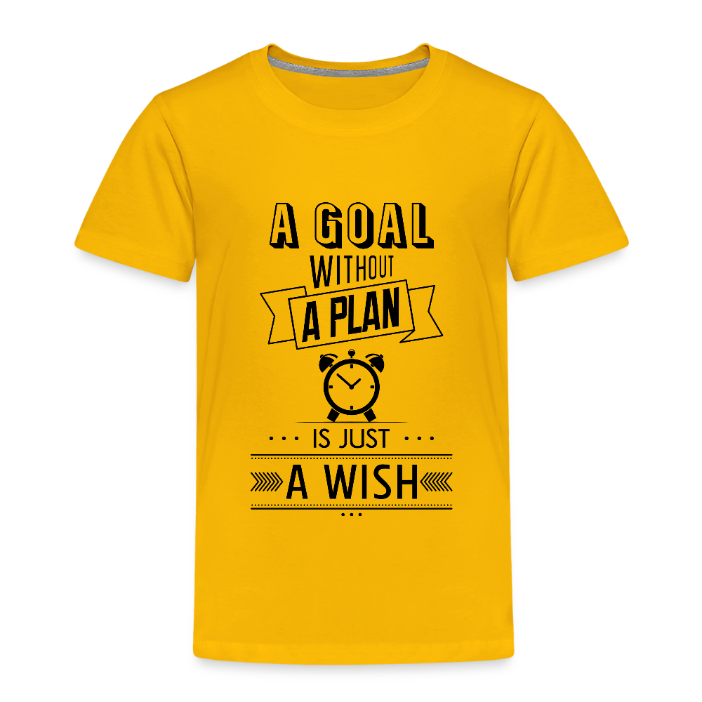Kinder Premium T-Shirt „ Wish" - Sonnengelb