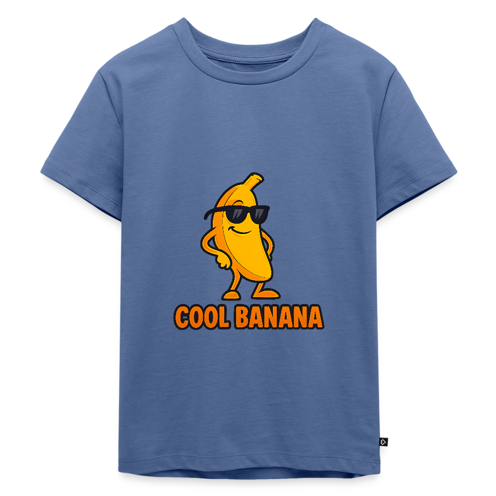 Kinder Premium T-Shirt „ Cool Banana" - Taubenblau