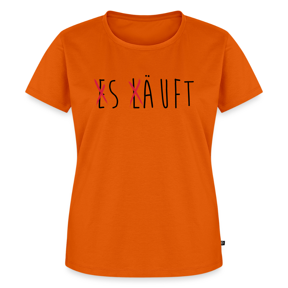 Frauen Premium T-Shirt „ Es läuft" - Orange