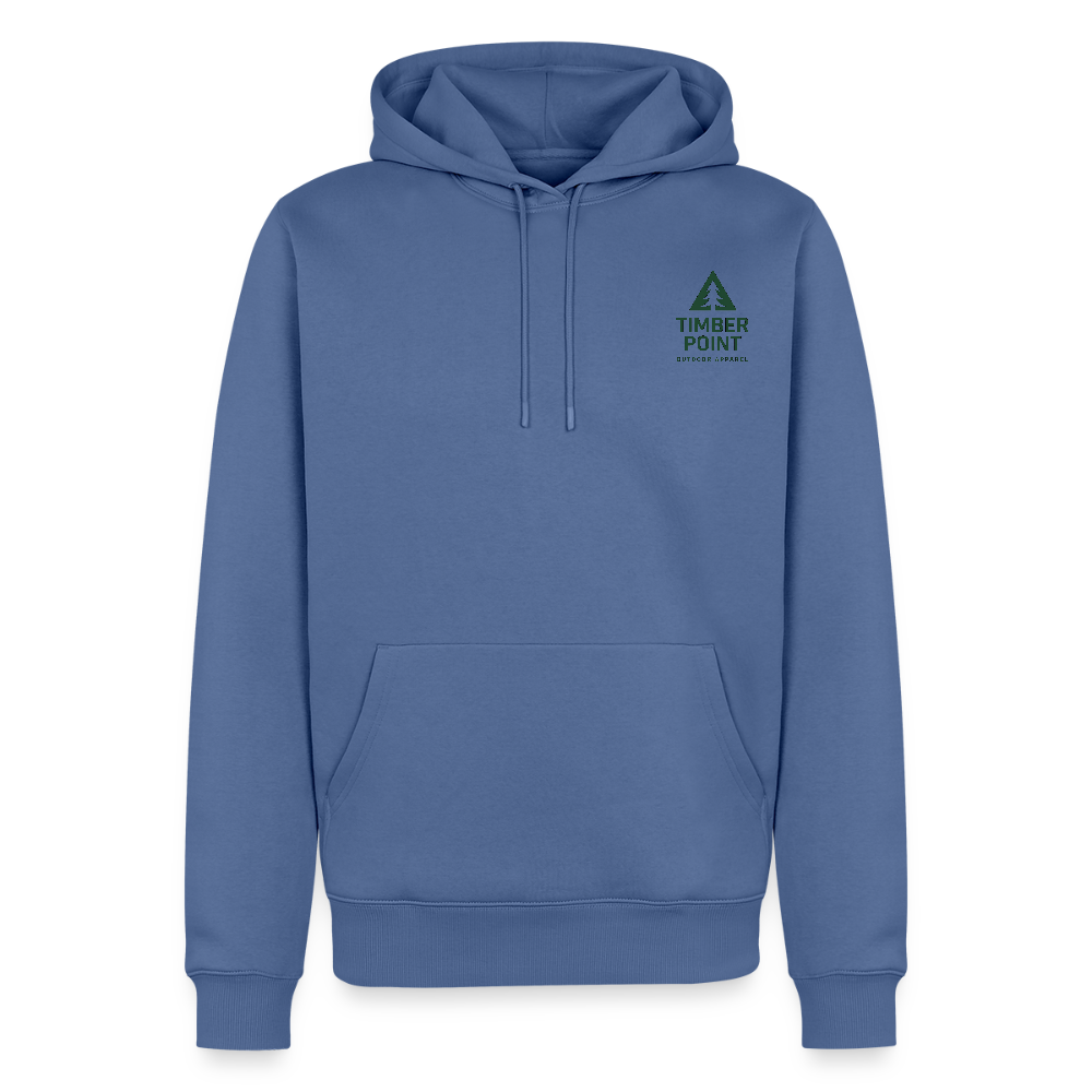 Männer Premium Hoodie „ Timber Point" - Taubenblau