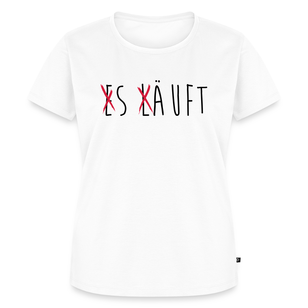 Frauen Premium T-Shirt „ Es läuft" - Weiß