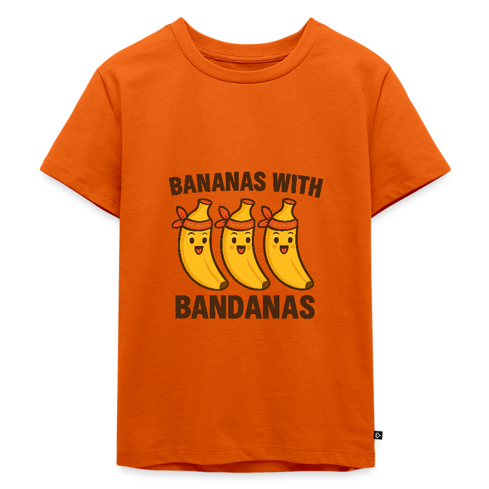 Kinder Premium T-Shirt „ Bananas with Bandanas" - Orange