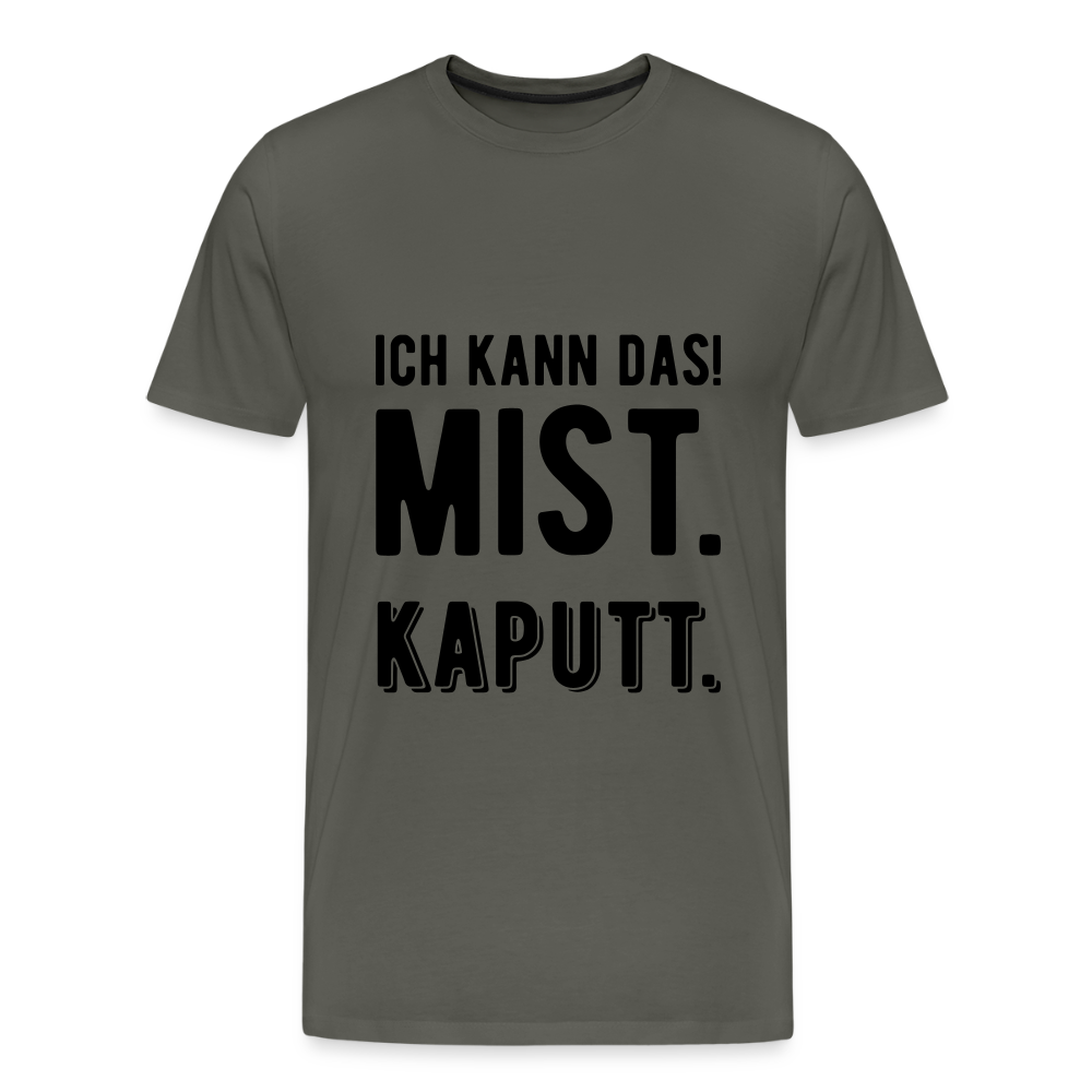 Männer Premium T-Shirt „ Ich kann das" - Asphalt
