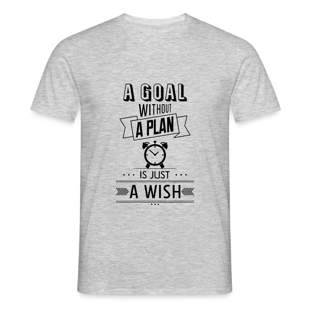 Männer T-Shirt „ wish" - Grau meliert