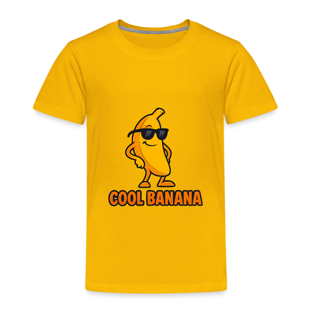 Kinder Premium T-Shirt „ Cool Banana" - Sonnengelb