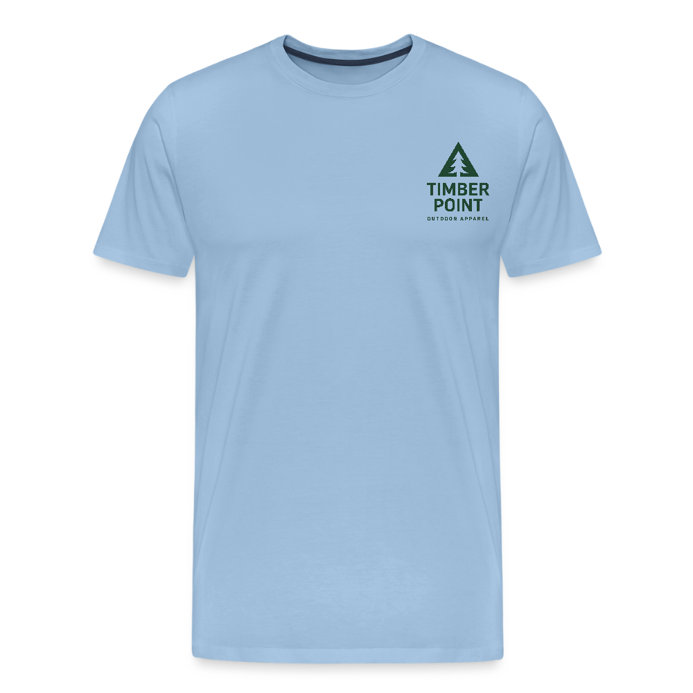 Männer Premium T-Shirt „ Timber Point! - Sky
