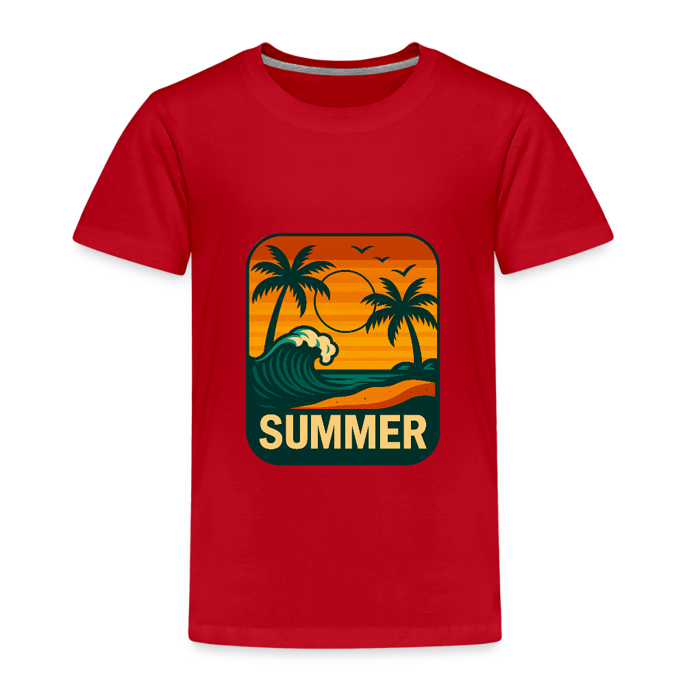 Kinder Premium T-Shirt „ Summer" - Rot