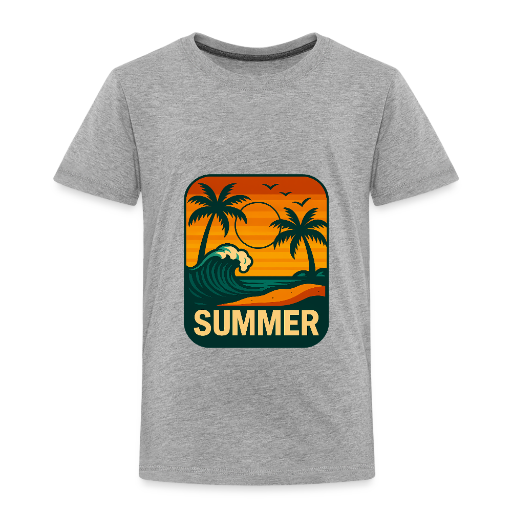 Kinder Premium T-Shirt „ Summer" - Grau meliert