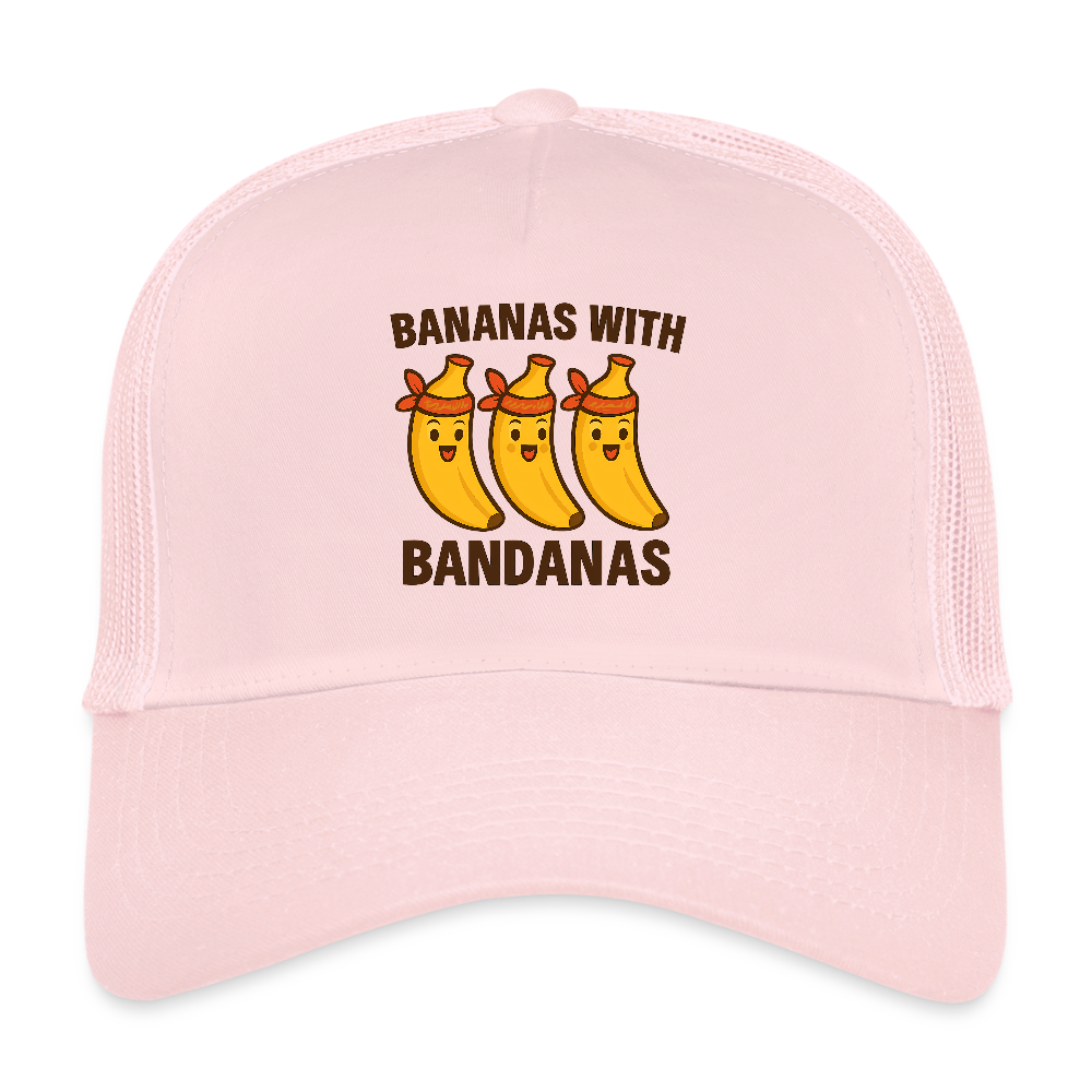 Trucker Cap „ Bananas with Bandanas" - Hellrosa