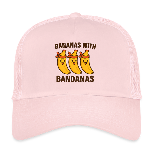 Trucker Cap „ Bananas with Bandanas" - Hellrosa