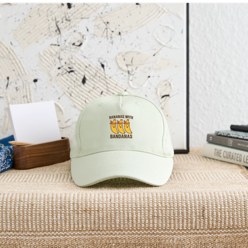 Kinder Bio Basecap „ Bananas with Bandanas" - Helles Mintgrün