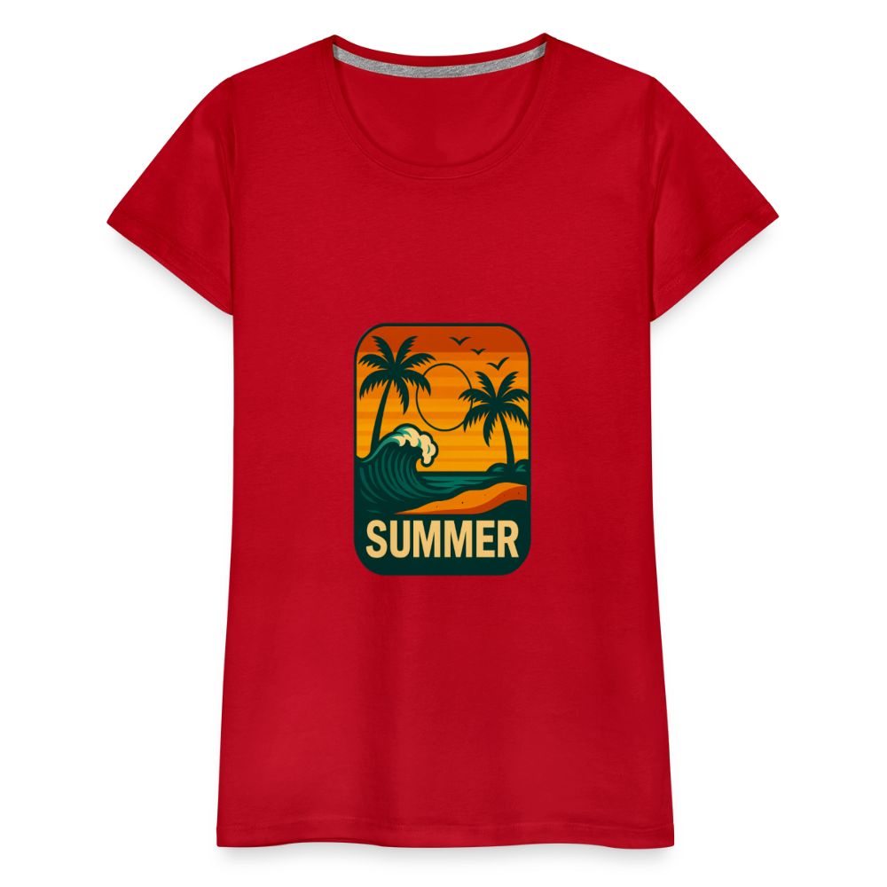 Frauen Premium T-Shirt „ Summer" - Rot