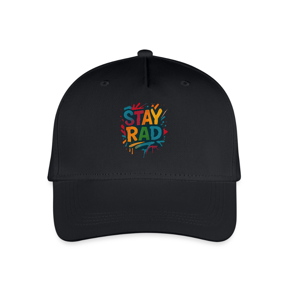 Kinder Bio Basecap „ Stay Rad" - Schwarz