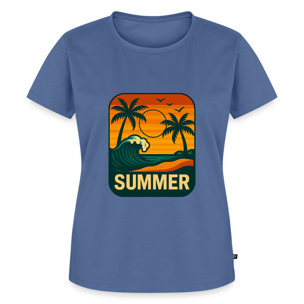 Frauen Premium T-Shirt „ Summer" - Taubenblau