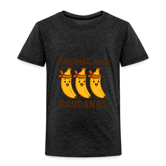 Kinder Premium T-Shirt „ Bananas with Bandanas" - Anthrazit