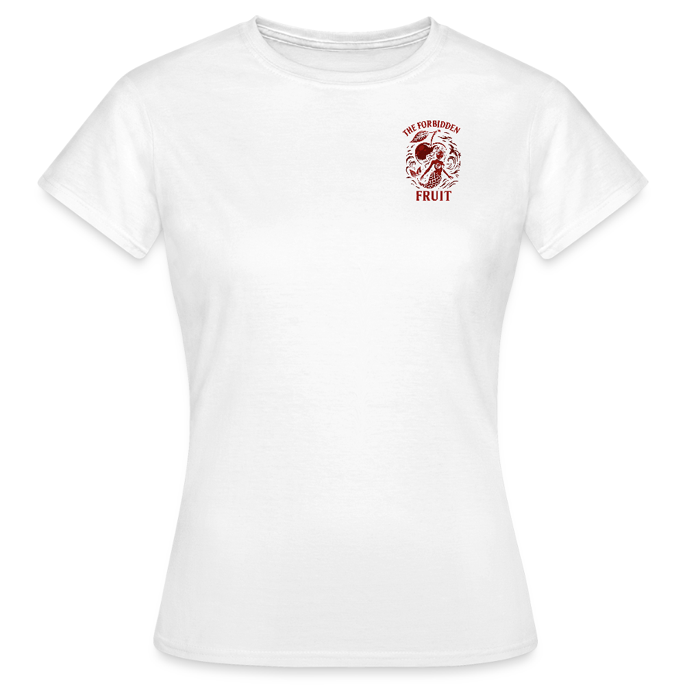 Frauen T-Shirt „ The forbidden Fruit" - Weiß