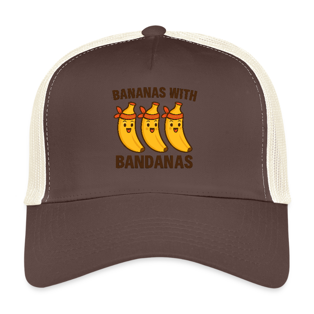 Trucker Cap „ Bananas with Bandanas" - Braun/Beige
