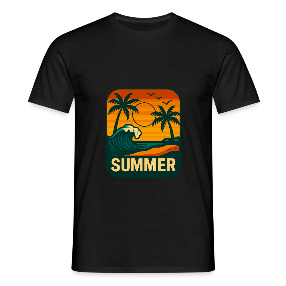 Männer T-Shirt „ Summer" - Schwarz