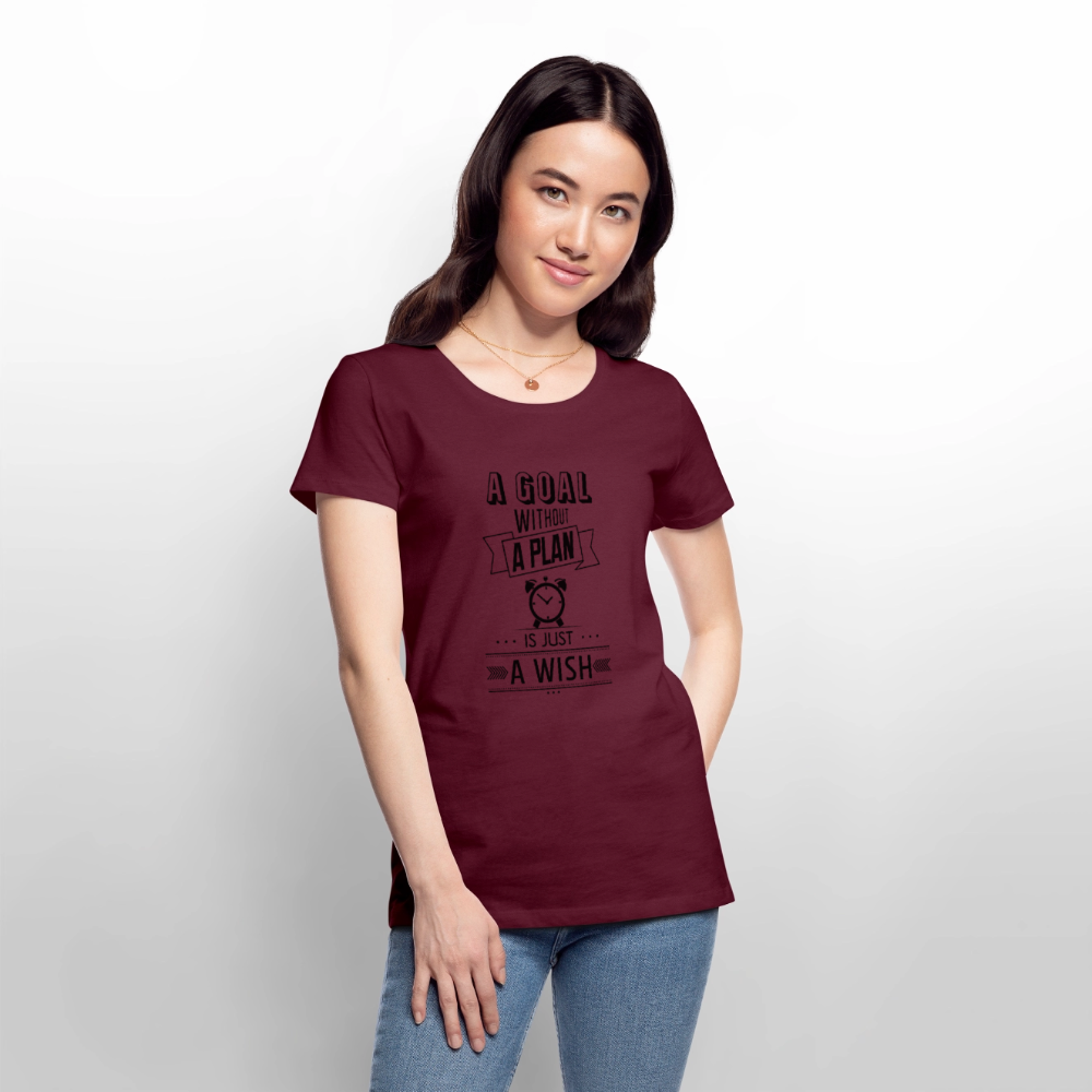 Frauen Premium T-Shirt „ Wish" - Burgunderrot