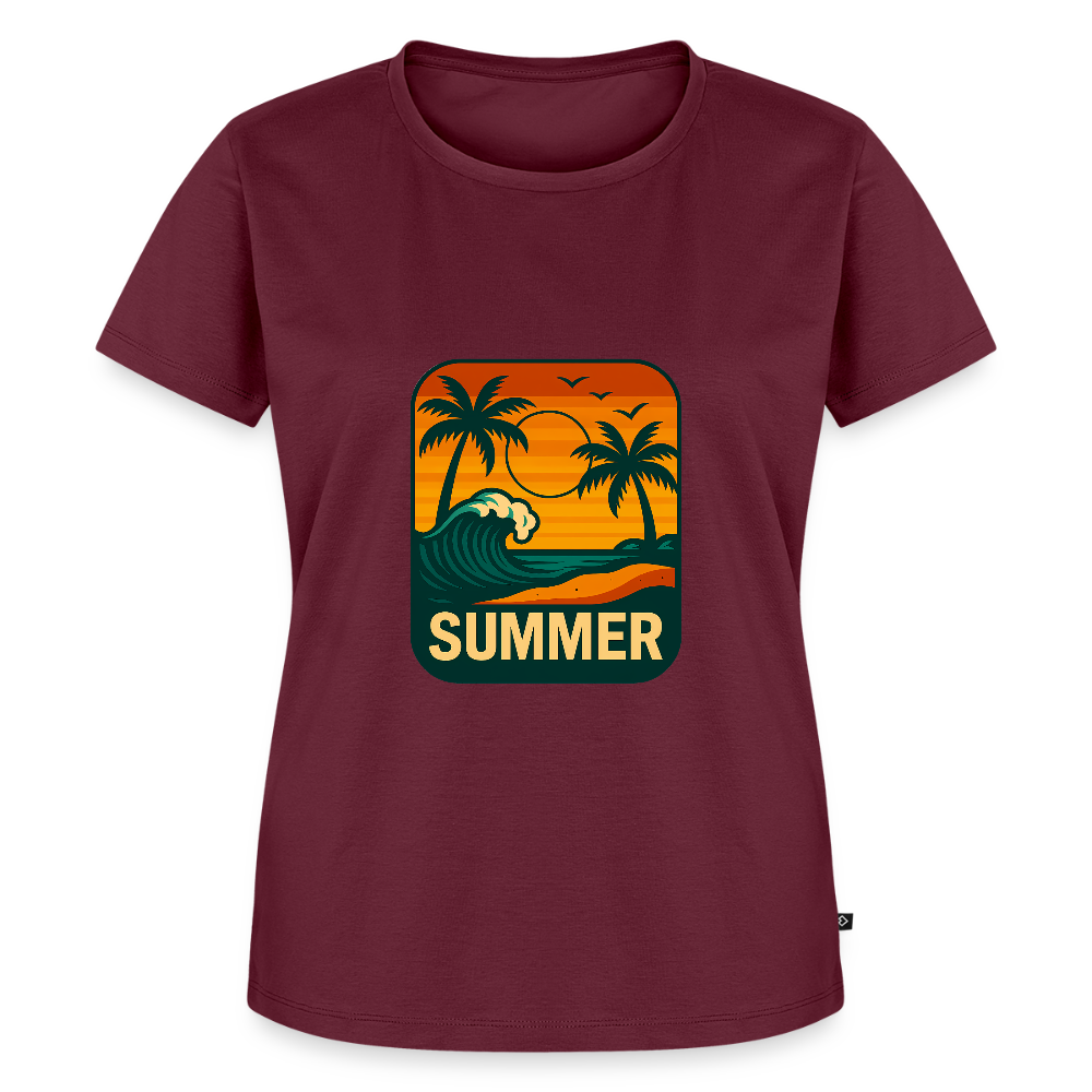 Frauen Premium T-Shirt „ Summer" - Burgunderrot