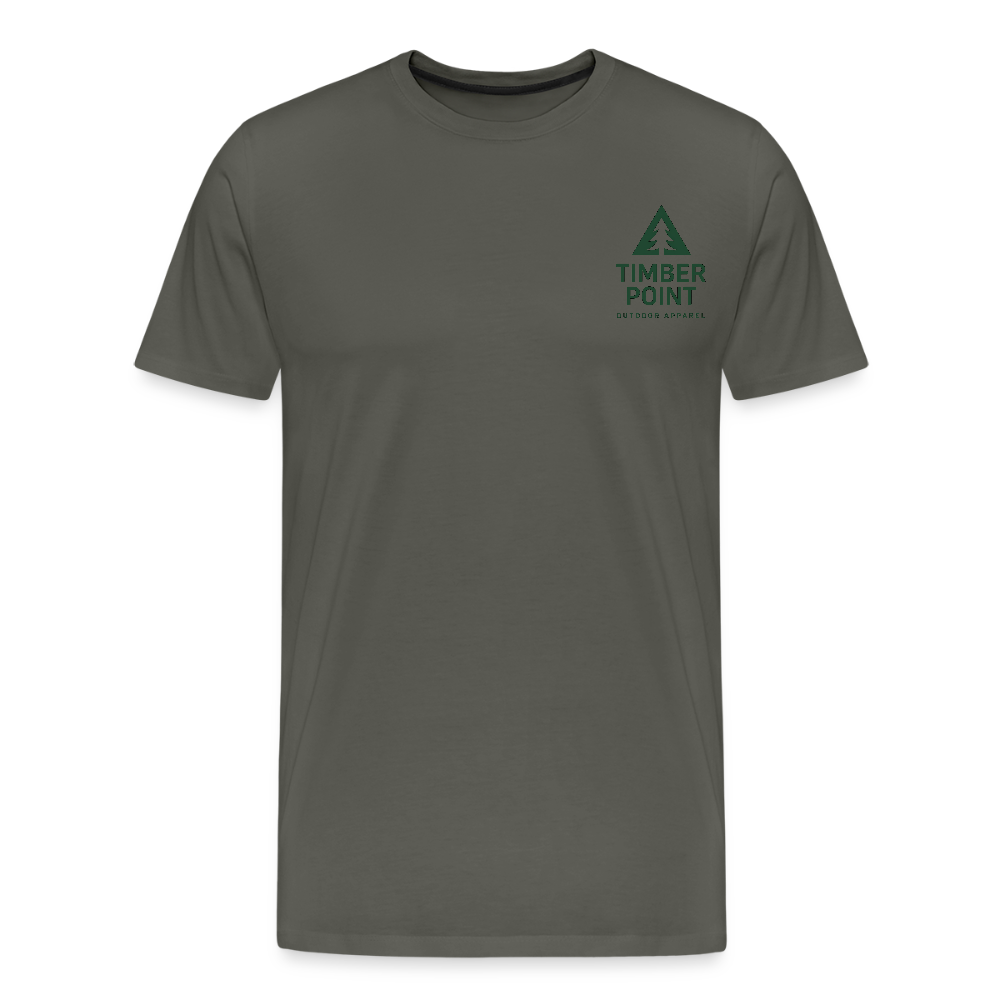 Männer Premium T-Shirt „ Timber Point! - Asphalt