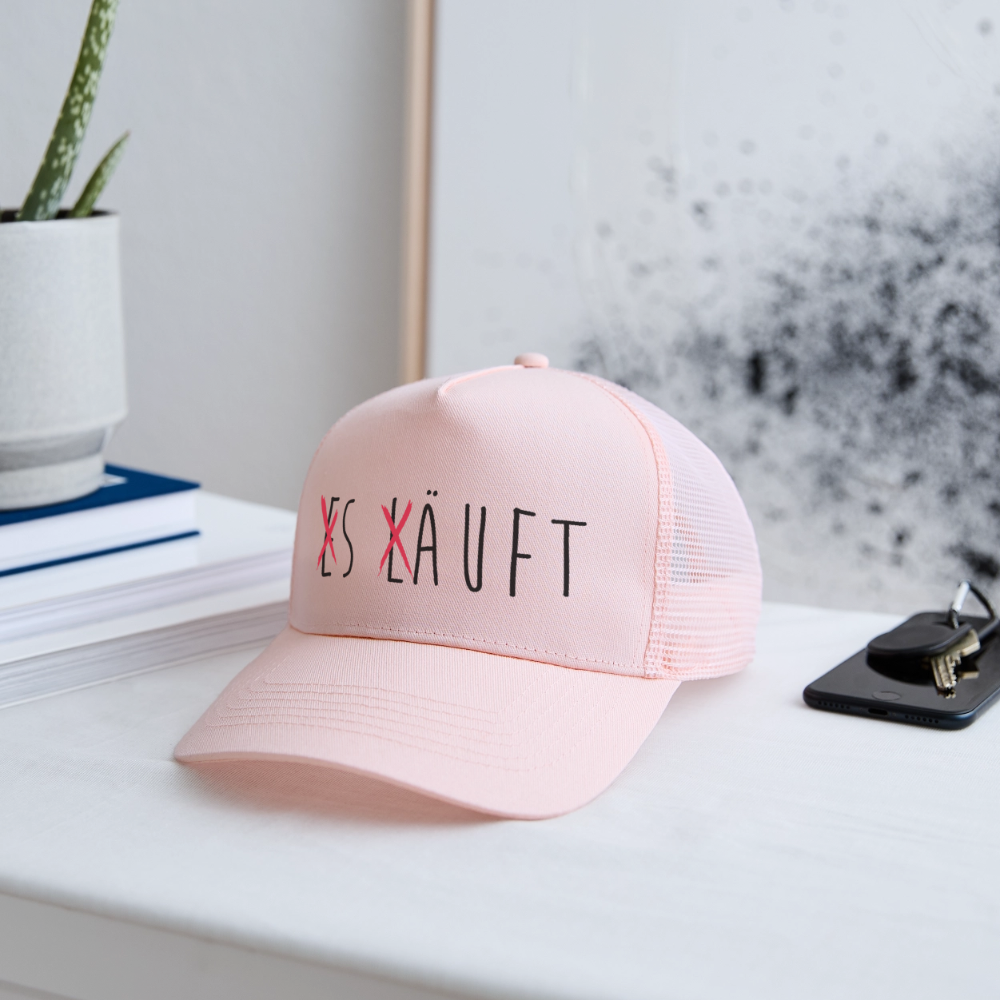 Trucker Cap „ Es läuft" - Hellrosa