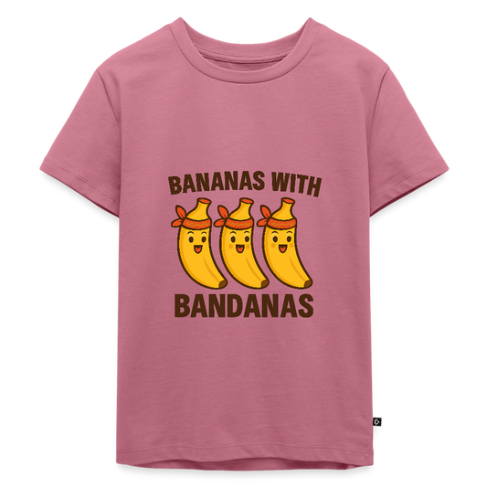 Kinder Premium T-Shirt „ Bananas with Bandanas" - Mauve