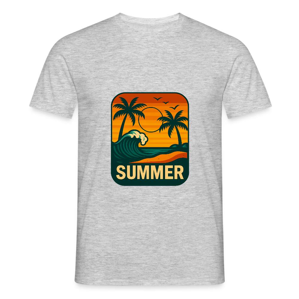 Männer T-Shirt „ Summer" - Grau meliert