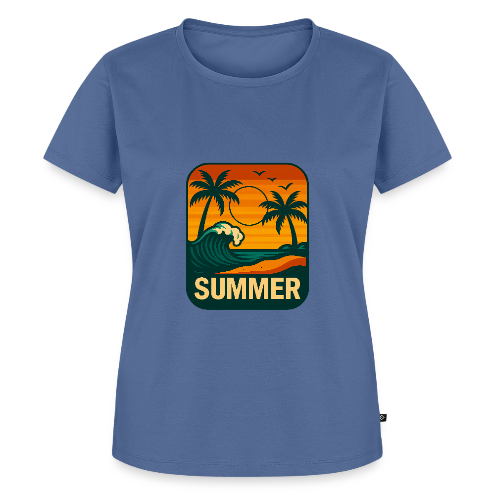 Frauen Premium T-Shirt „ Summer" - Taubenblau