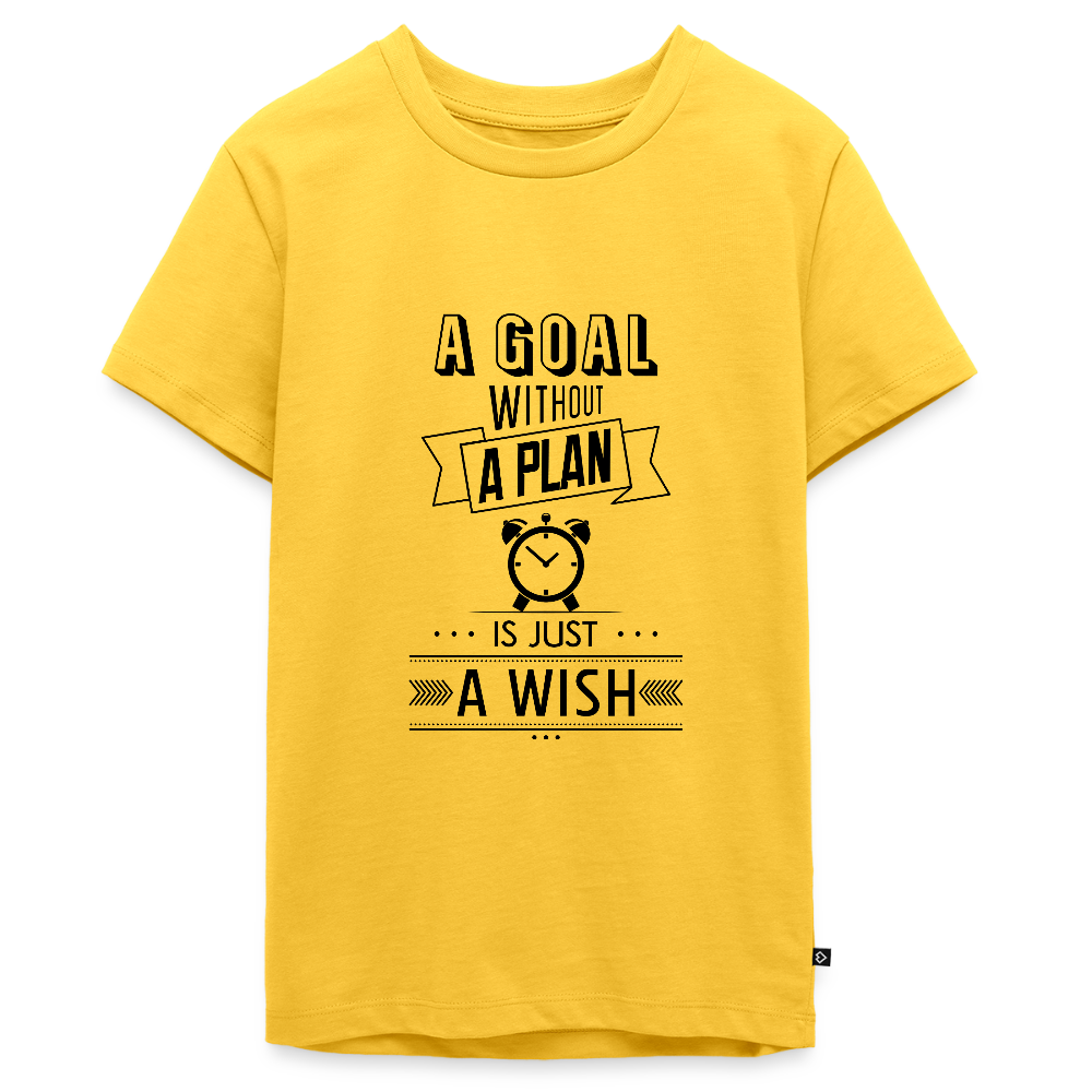 Teenager Premium T-Shirt „ Wish" - Gelb