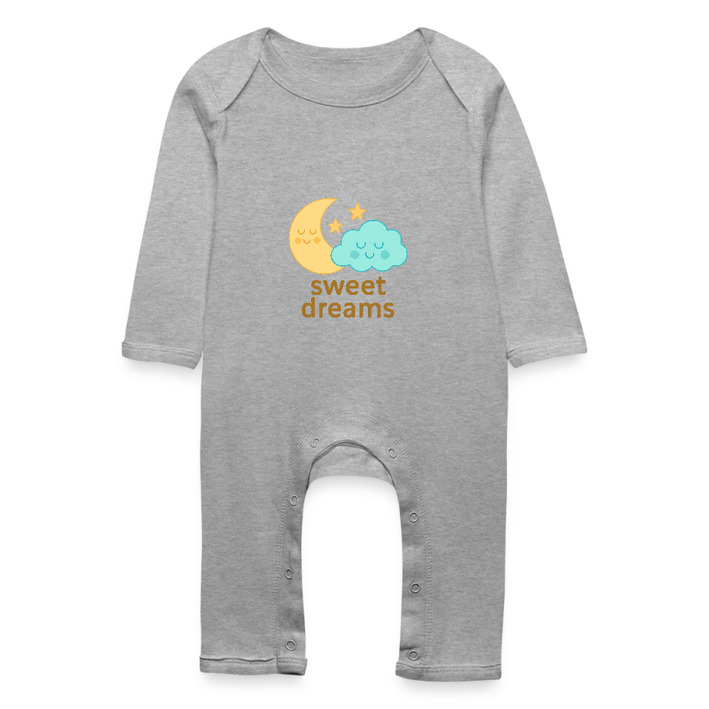 Baby Bio Strampler „ Sweet Dreams" - Grau meliert