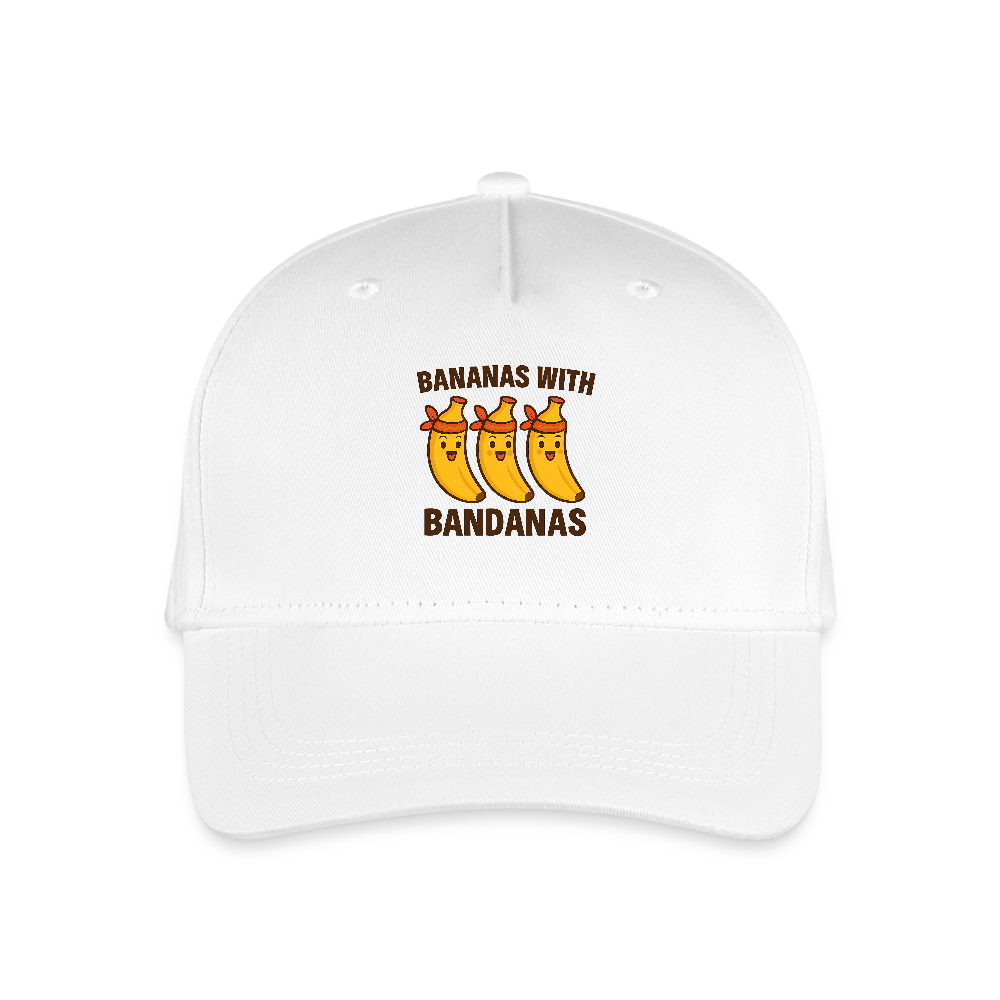 Kinder Bio Basecap „ Bananas with Bandanas" - Weiß
