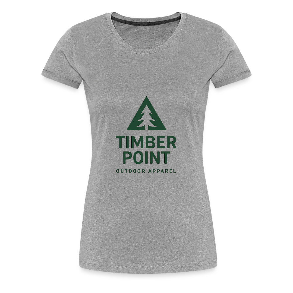Frauen Premium T-Shirt „ Timber Point" - Grau meliert