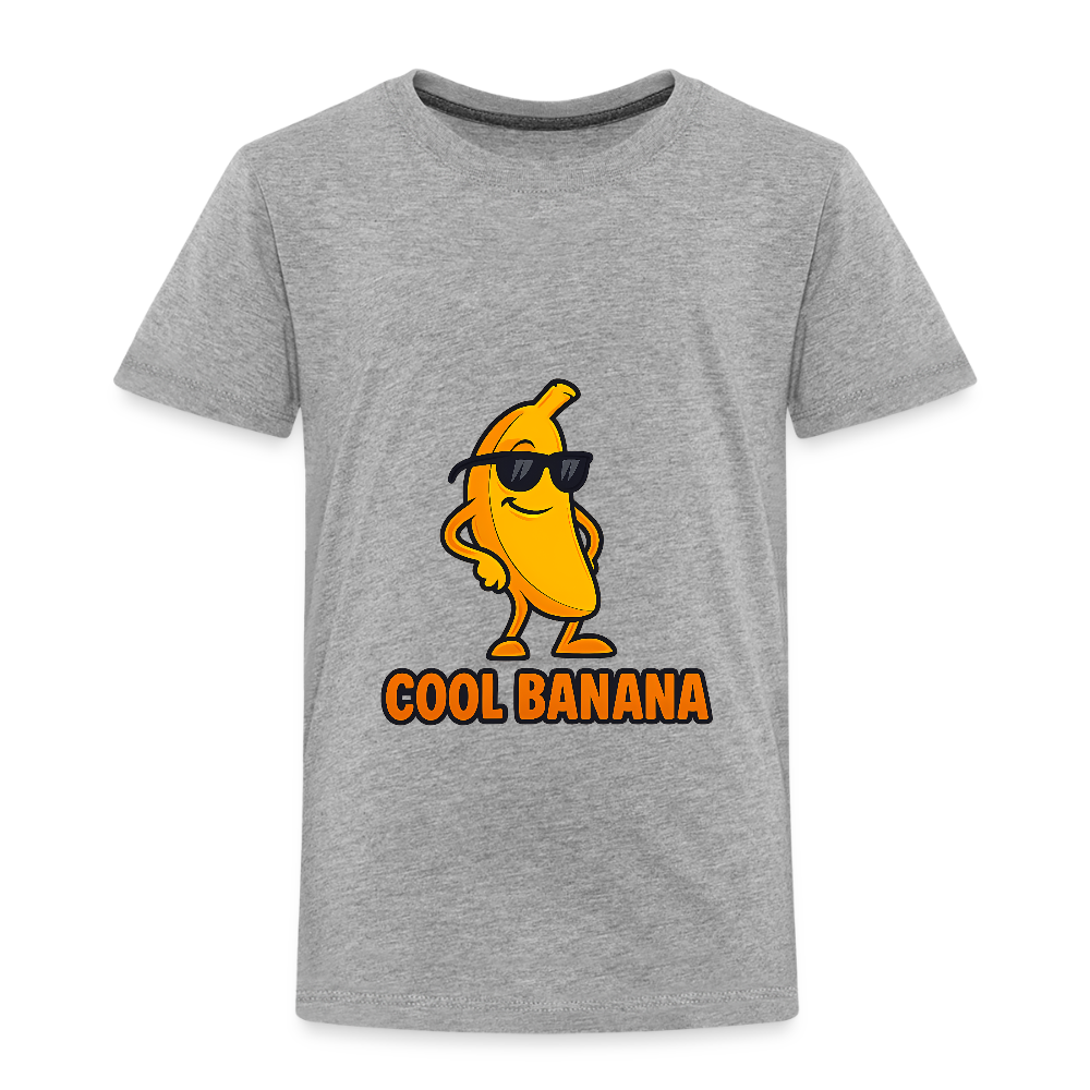 Kinder Premium T-Shirt „ Cool Banana" - Grau meliert