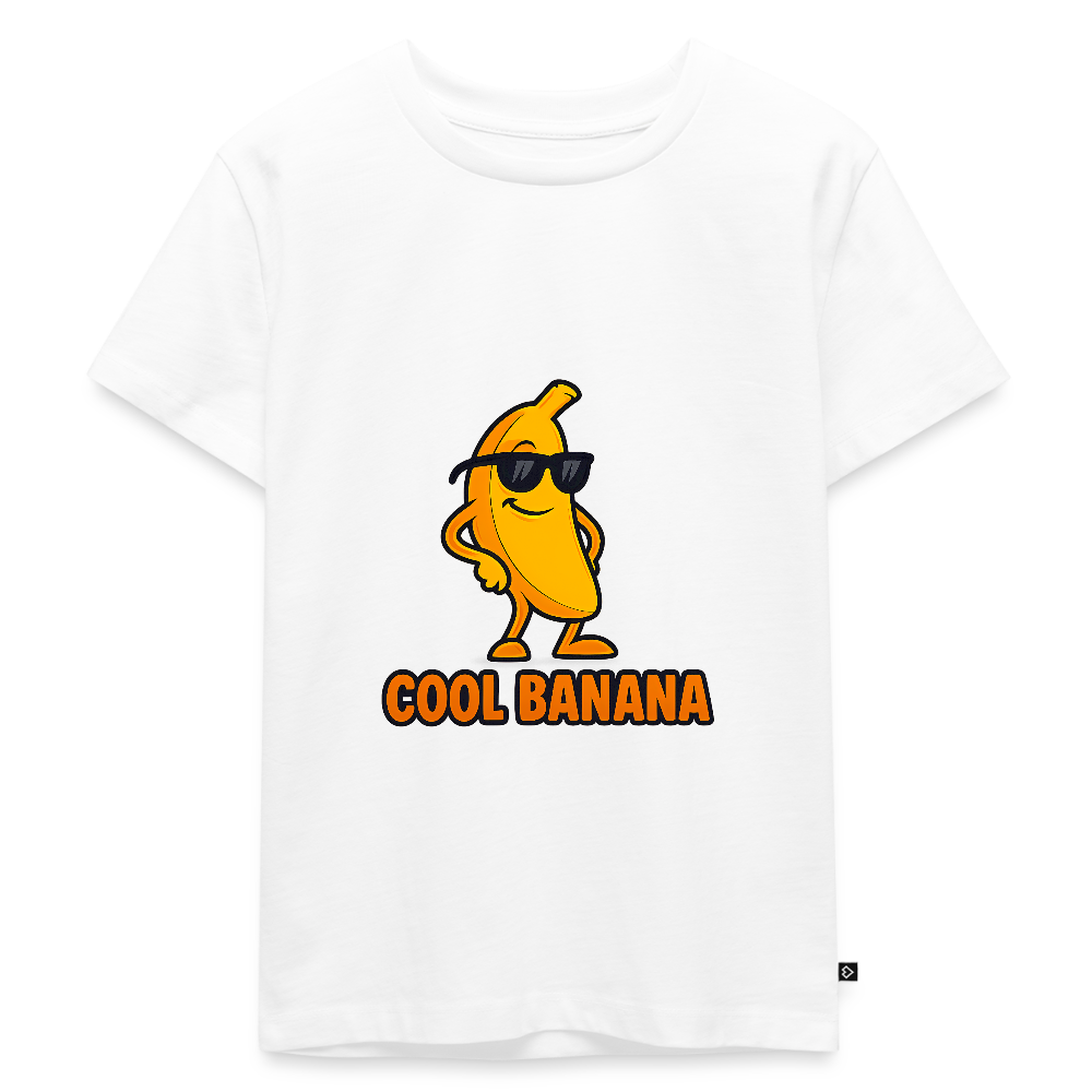 Kinder Premium T-Shirt „ Cool Banana" - Weiß