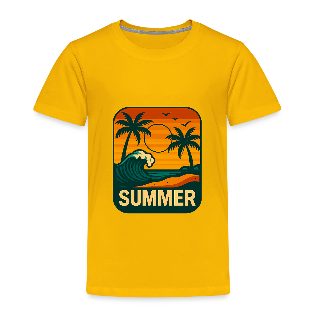 Kinder Premium T-Shirt „ Summer" - Sonnengelb