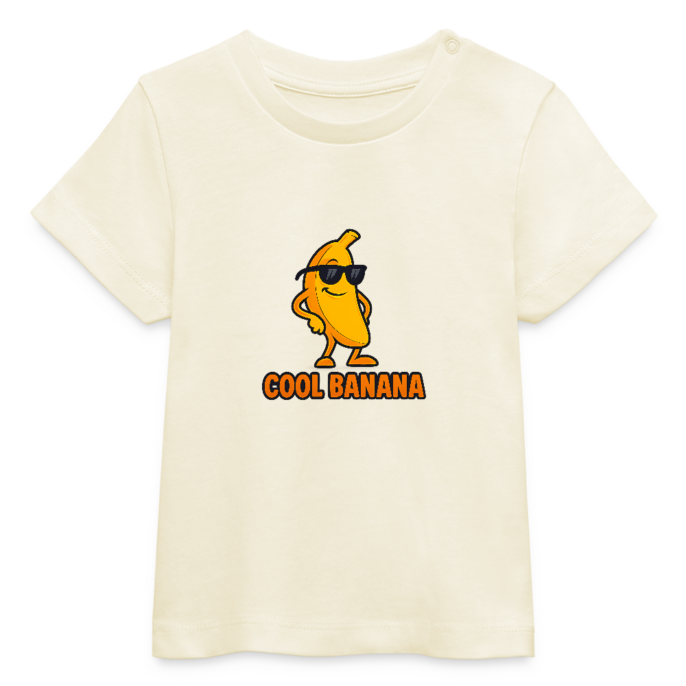Stanley/Stella Baby Bio-T-Shirt Motiv „Cool Banana" - Weißgrau