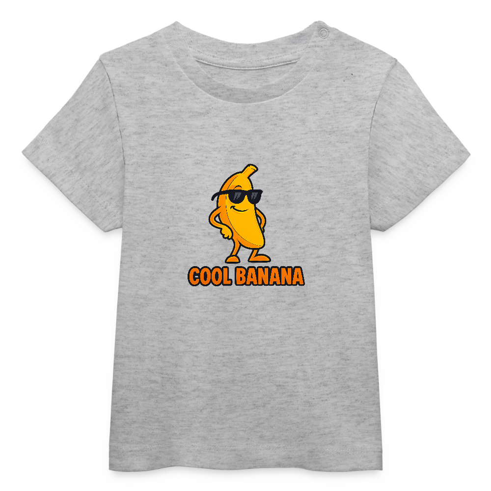 Stanley/Stella Baby Bio-T-Shirt Motiv „Cool Banana" - Grau meliert