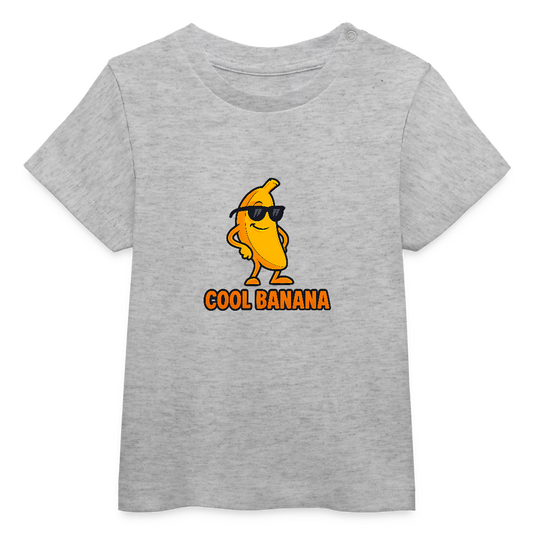 Stanley/Stella Baby Bio-T-Shirt Motiv „Cool Banana" - Grau meliert