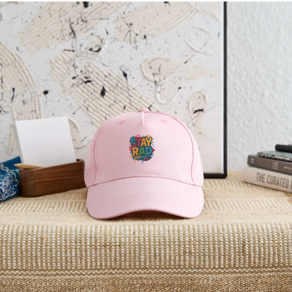 Kinder Bio Basecap „ Stay Rad" - Hellrosa