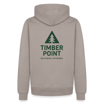 Männer Premium Hoodie „ Timber Point" - Taupe