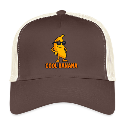 Trucker Cap „ Cool Banana" - Braun/Beige