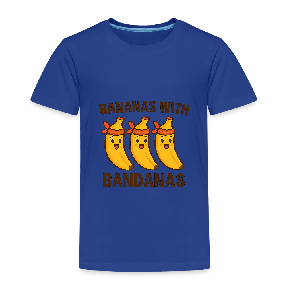 Kinder Premium T-Shirt „ Bananas with Bandanas" - Königsblau