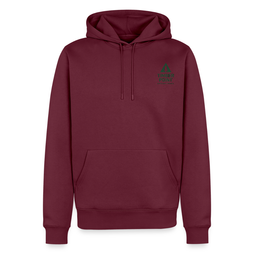 Männer Premium Hoodie „ Timber Point" - Burgunderrot
