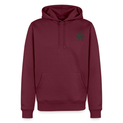 Männer Premium Hoodie „ Timber Point" - Burgunderrot