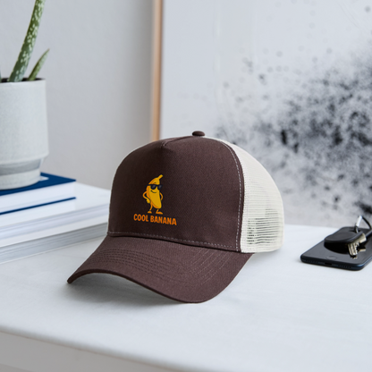 Trucker Cap „ Cool Banana" - Braun/Beige