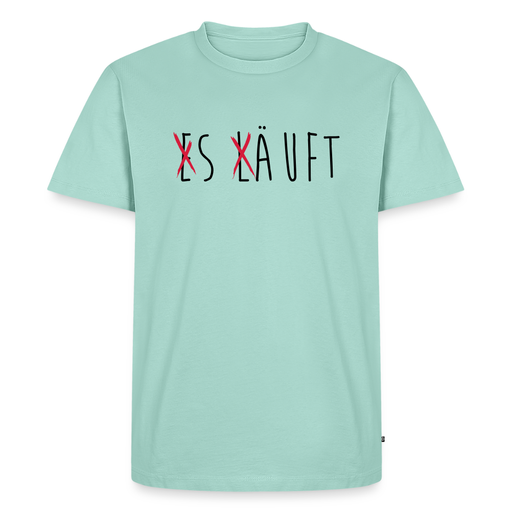 Männer Premium T-Shirt „ Es läuft" - Mint 