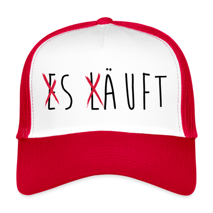 Trucker Cap „ Es läuft" - Weiß/Rot