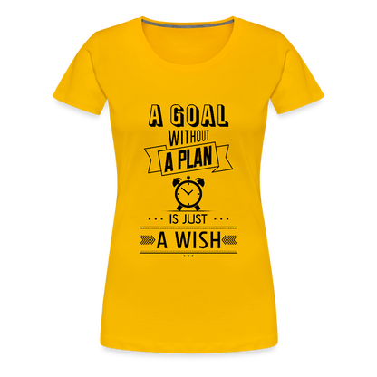 Frauen Premium T-Shirt „ Wish" - Sonnengelb
